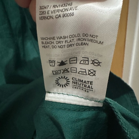 Reformation Woods Dress Emerald - Size M - Picture 5 of 7